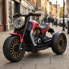 Детский электромотоцикл M 5048ELR-3 красный с двумя моторами и пультом управления